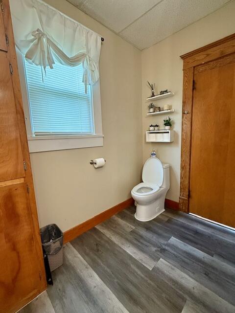 806 North 4th Street Kentland, IN 47951 - Photo 19 of 29 a bathroom with a toilet and a shower curtain