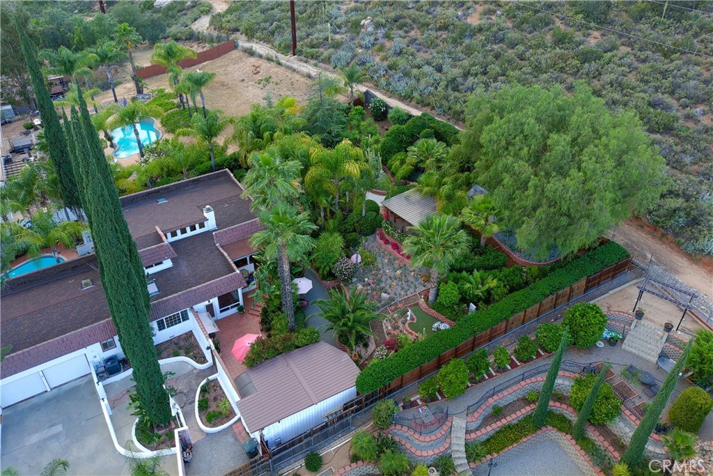 23734 Vista Ramona Road Ramona, CA 92065 - Photo 61 of 62 an aerial view of a house with garden space and street view