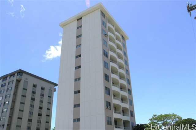 a front view of a building