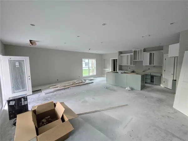 a view of kitchen and window