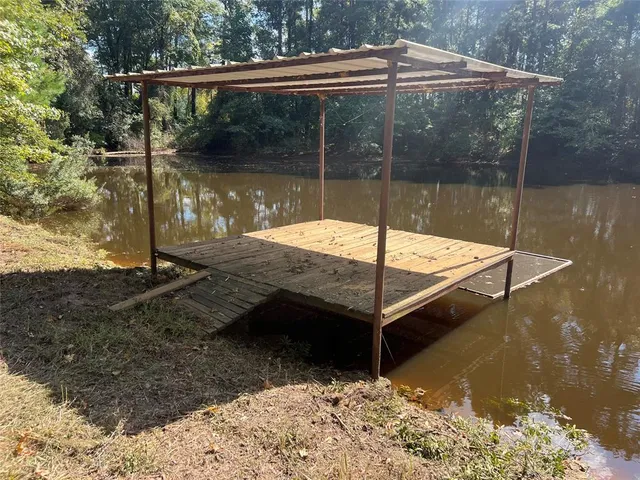a view of a small yard from a balcony
