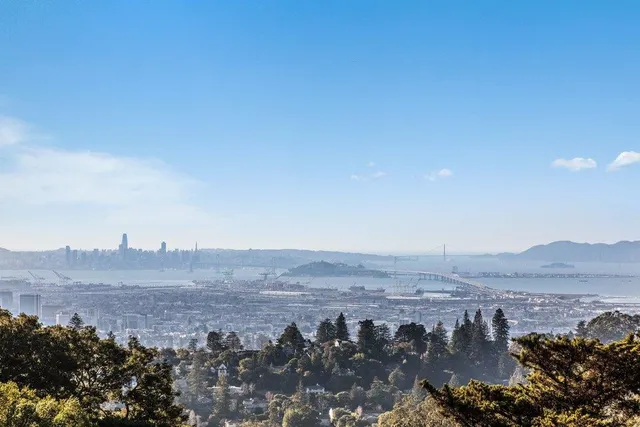 a view of city and ocean