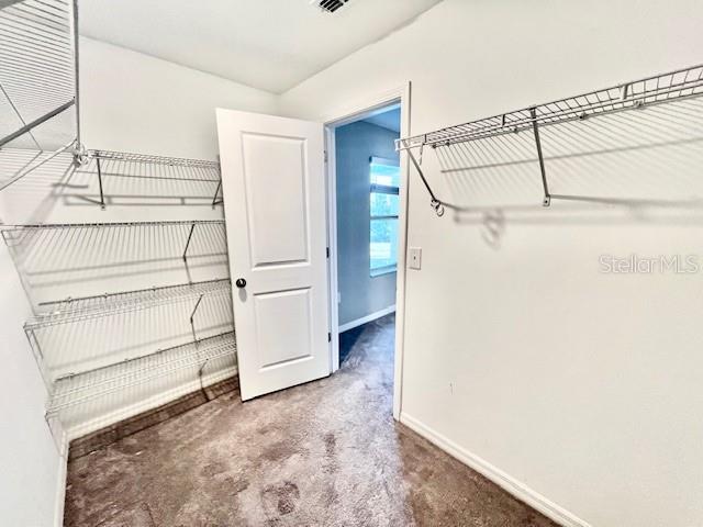 8606 Reedville Street New Port Richey, FL 34654 - Photo 29 of 85 a view of walk in closet with empty racks