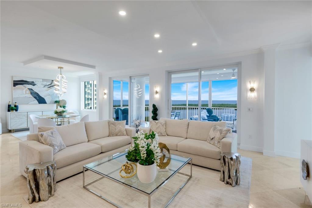 275 Indies Way, Unit 1503 Naples, FL 34110 - Photo 7 of 49 Great Room with Panoramic Water Views
