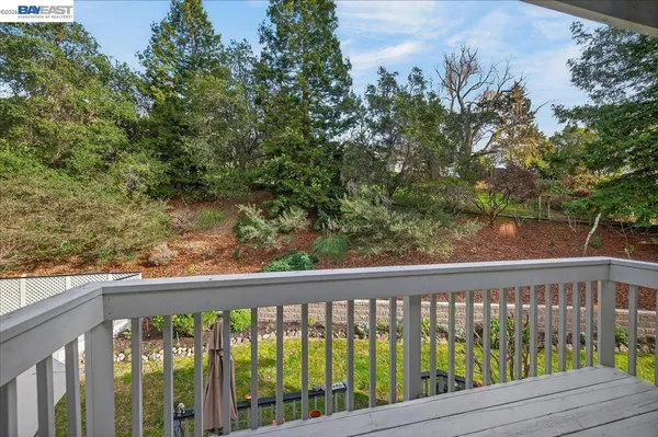a view of a wooden roof deck