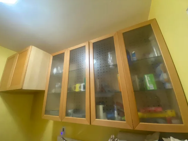 a bathroom with a mirror