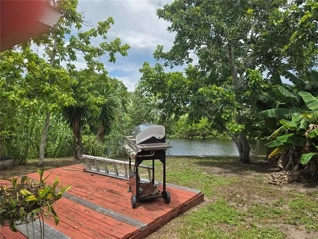 a view of a bench in a garden