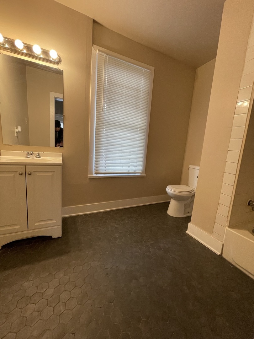 11634 South Princeton Avenue Chicago, IL 60628 - Photo 16 of 18 a bathroom with a sink a toilet and vanity