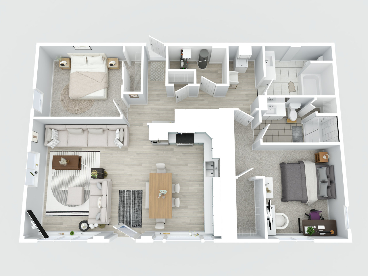7134 North Tichigan Road Waterford, WI 53185 - Photo 53 of 53 3D Floorplan for Unit C