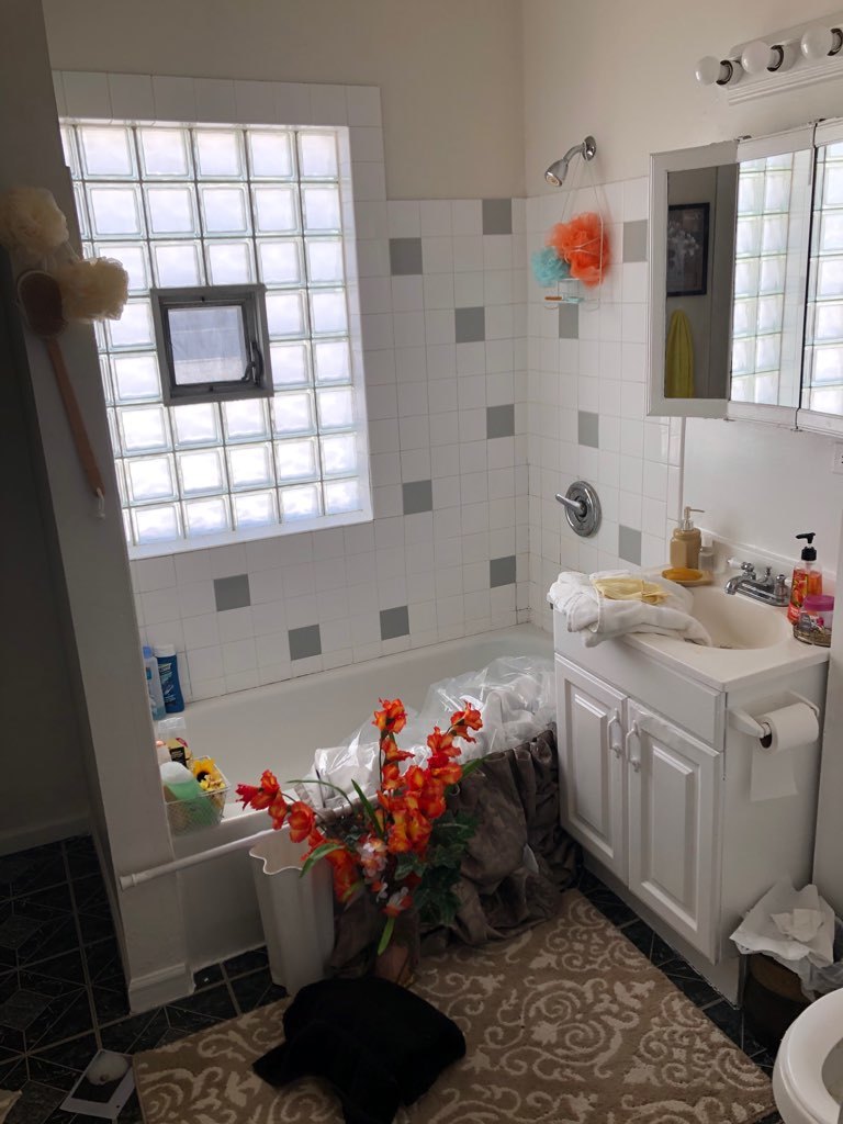 117 Pulaski Road Calumet City, IL 60409 - Photo 5 of 9 a bathroom with a sink mirror and a window