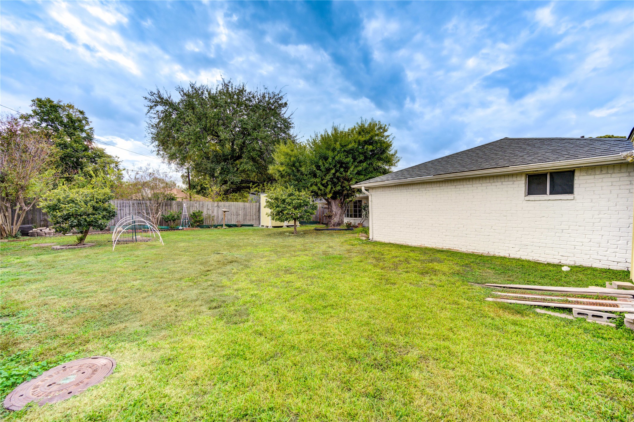 10823 Radford Lane Houston, TX 77031 - Photo 18 of 18 a view of a backyard with plants and large trees