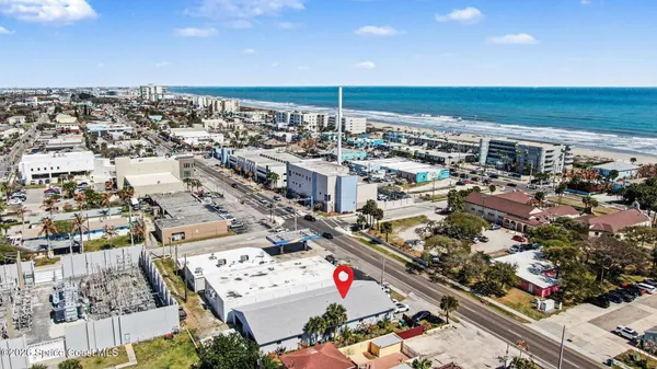 an aerial view of a city
