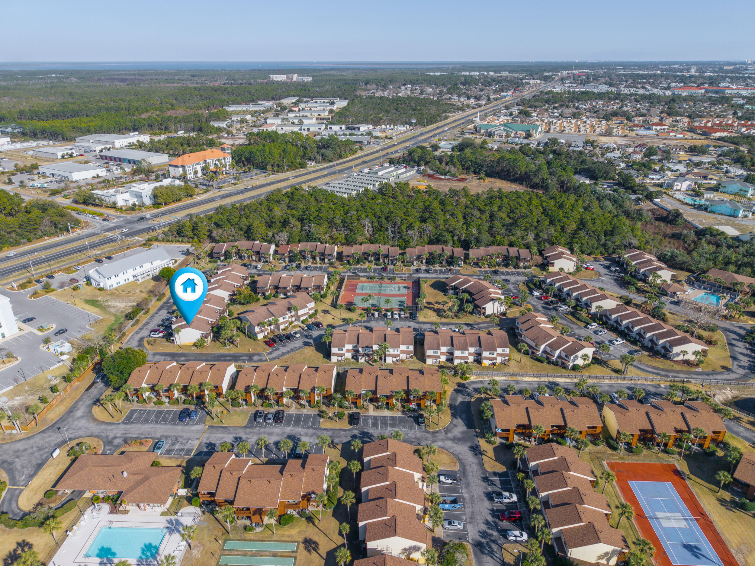 17620 Front Beach Road, Unit BB6 Panama City Beach, FL 32413 - Photo 47 of 47 an aerial view of city ocean and trees