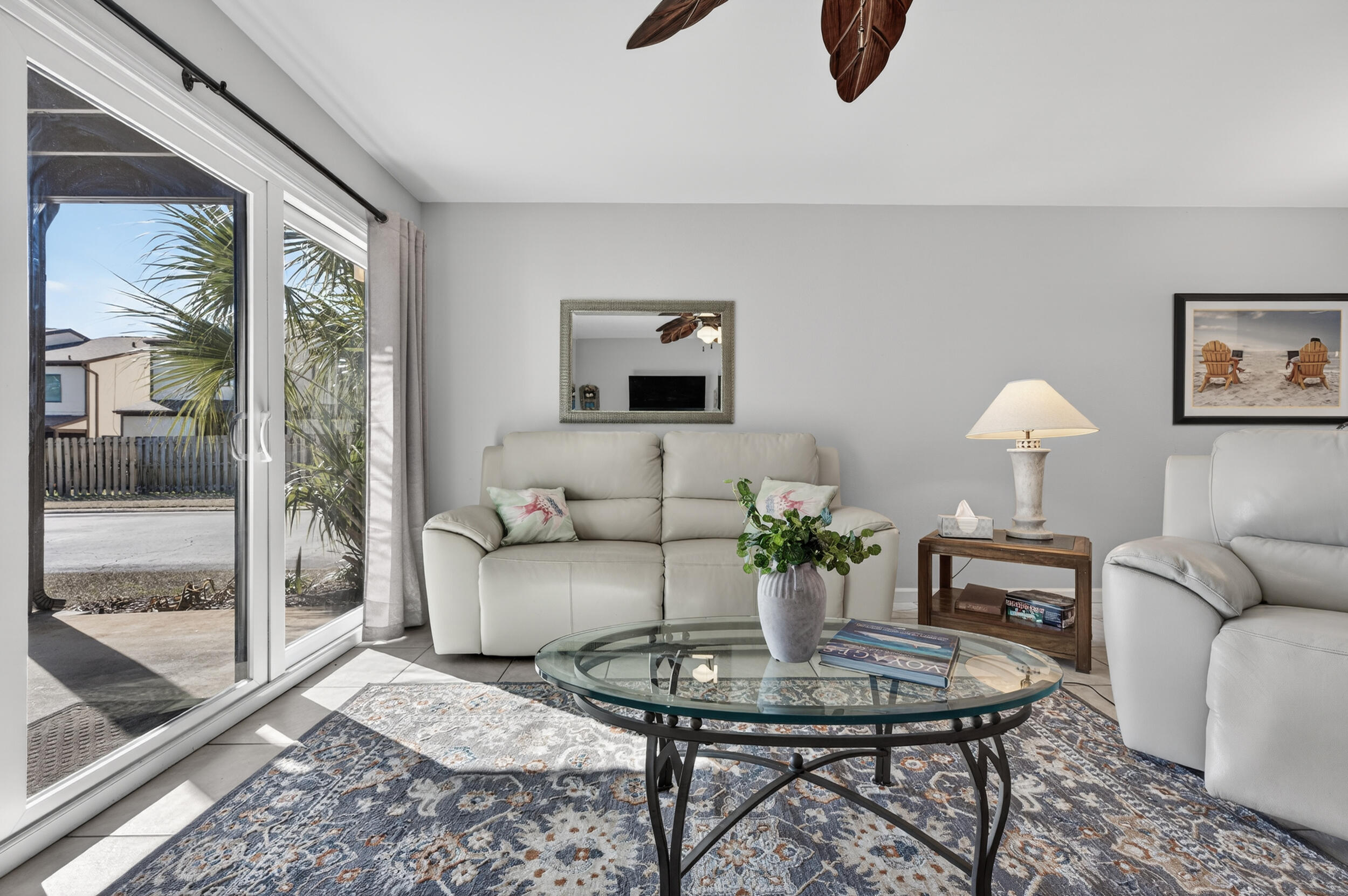 17620 Front Beach Road, Unit BB6 Panama City Beach, FL 32413 - Photo 7 of 47 a living room with furniture and a potted plant
