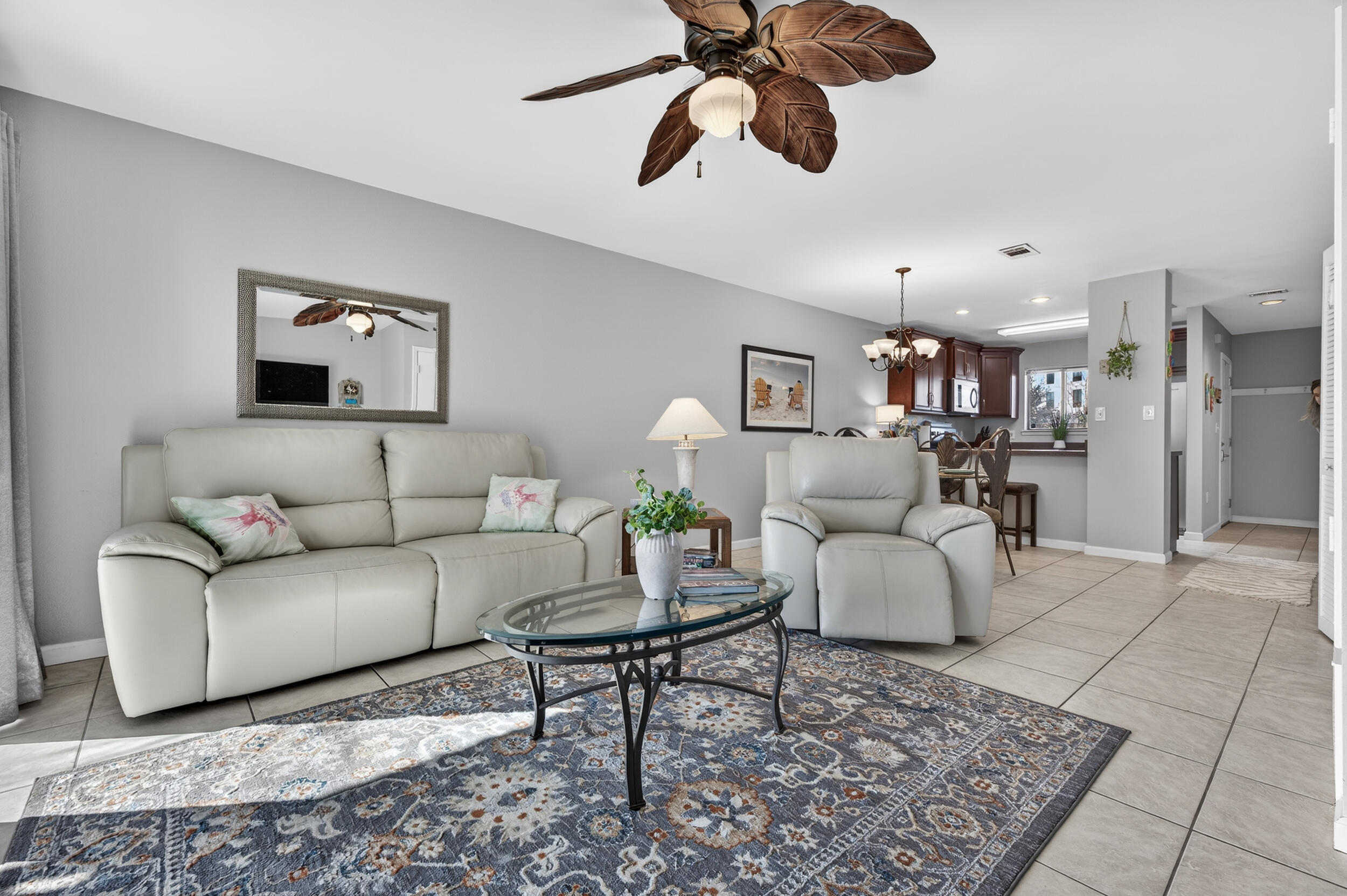 17620 Front Beach Road, Unit BB6 Panama City Beach, FL 32413 - Photo 10 of 47 a living room with furniture and a rug
