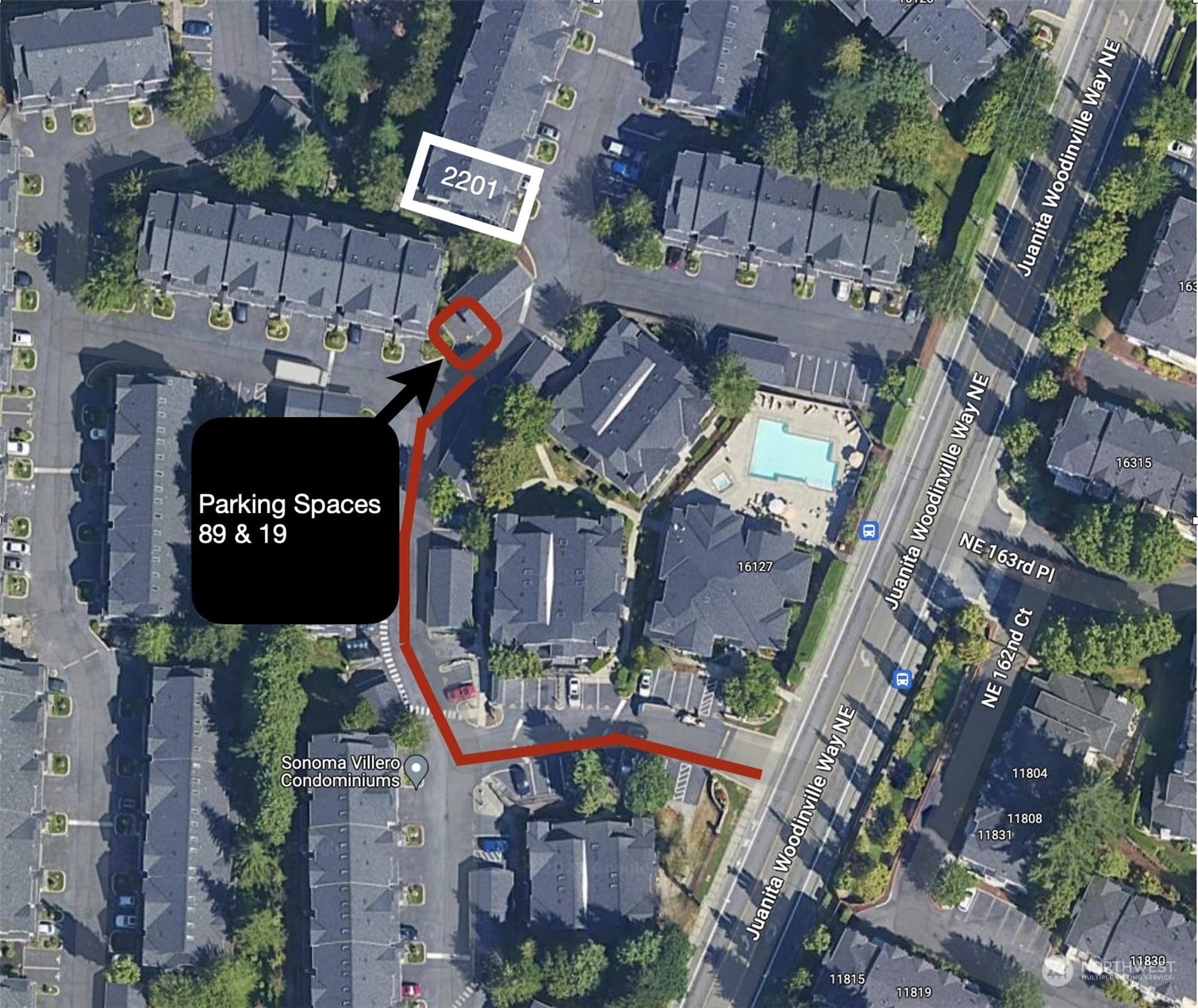 16125 Juanita Woodinville Way Northeast, Unit 2201 Bothell, WA 98011 - Photo 35 of 35 an aerial view of a city