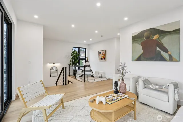 a living room with furniture and a couch