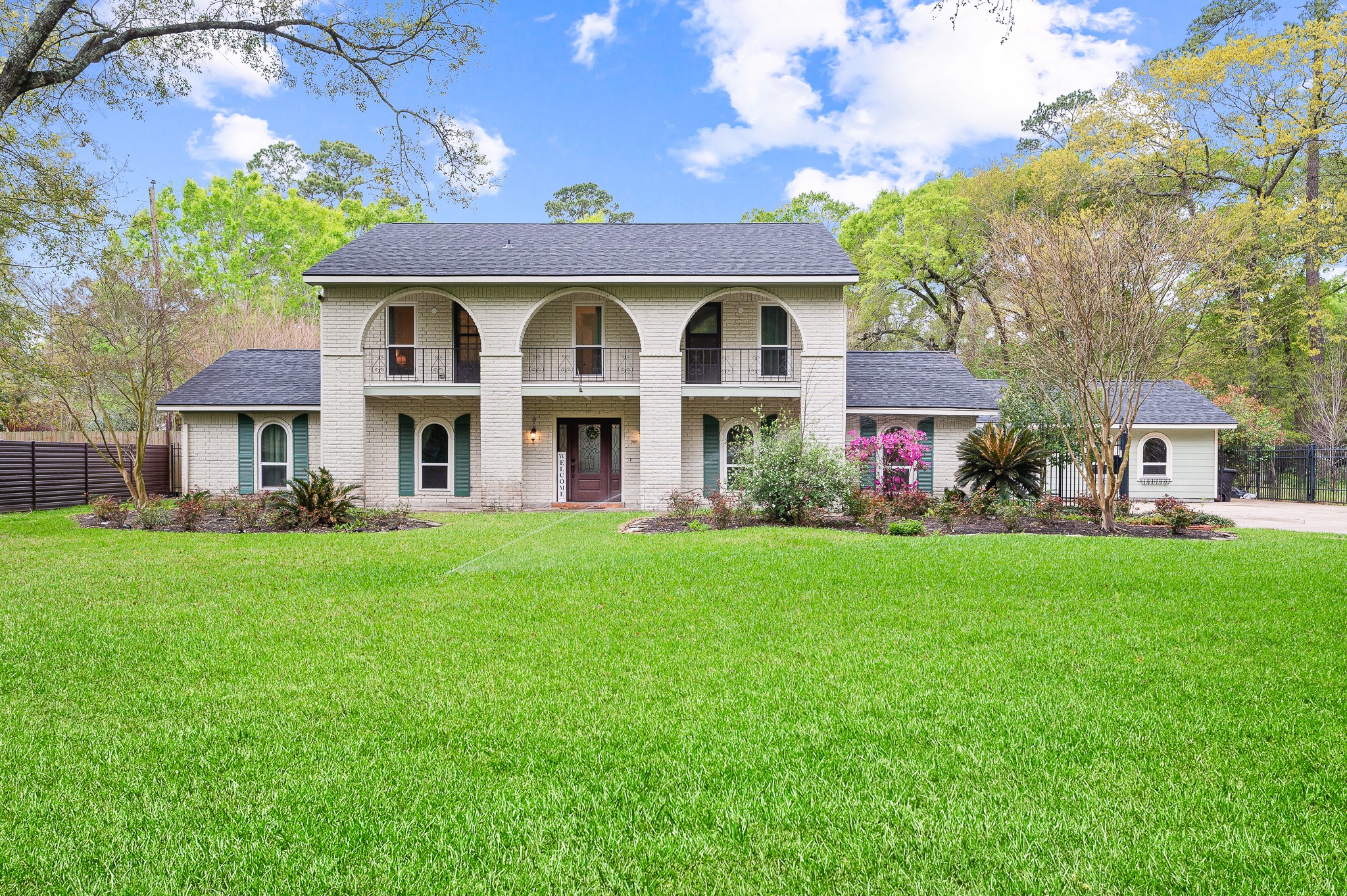 16811 Waycreek Road Houston, TX 77068 - Photo 2 of 50 Welcome to Waycreek Estate, where stunning curb appeal and a welcoming front yard set the tone for this exceptional home. Designed for both comfortable family living and effortless entertaining, this property provides the perfect setting to create lasting memories with family and friends.