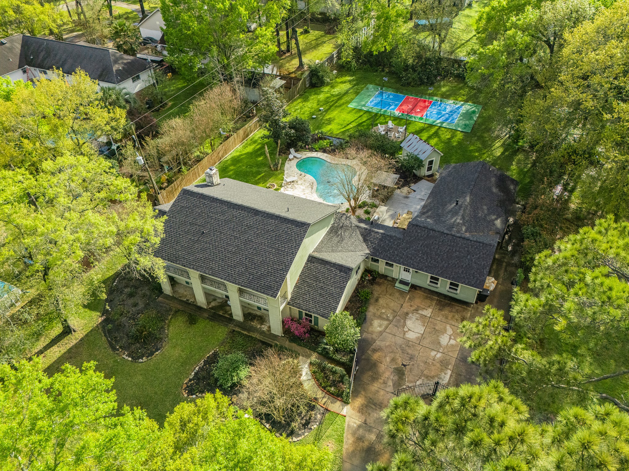 16811 Waycreek Road Houston, TX 77068 - Photo 48 of 50 an aerial view of a house with a yard
