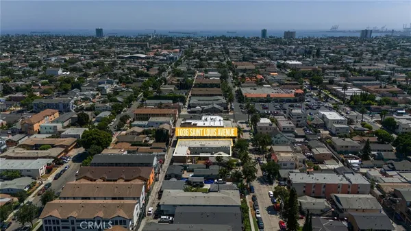 an aerial view of a city