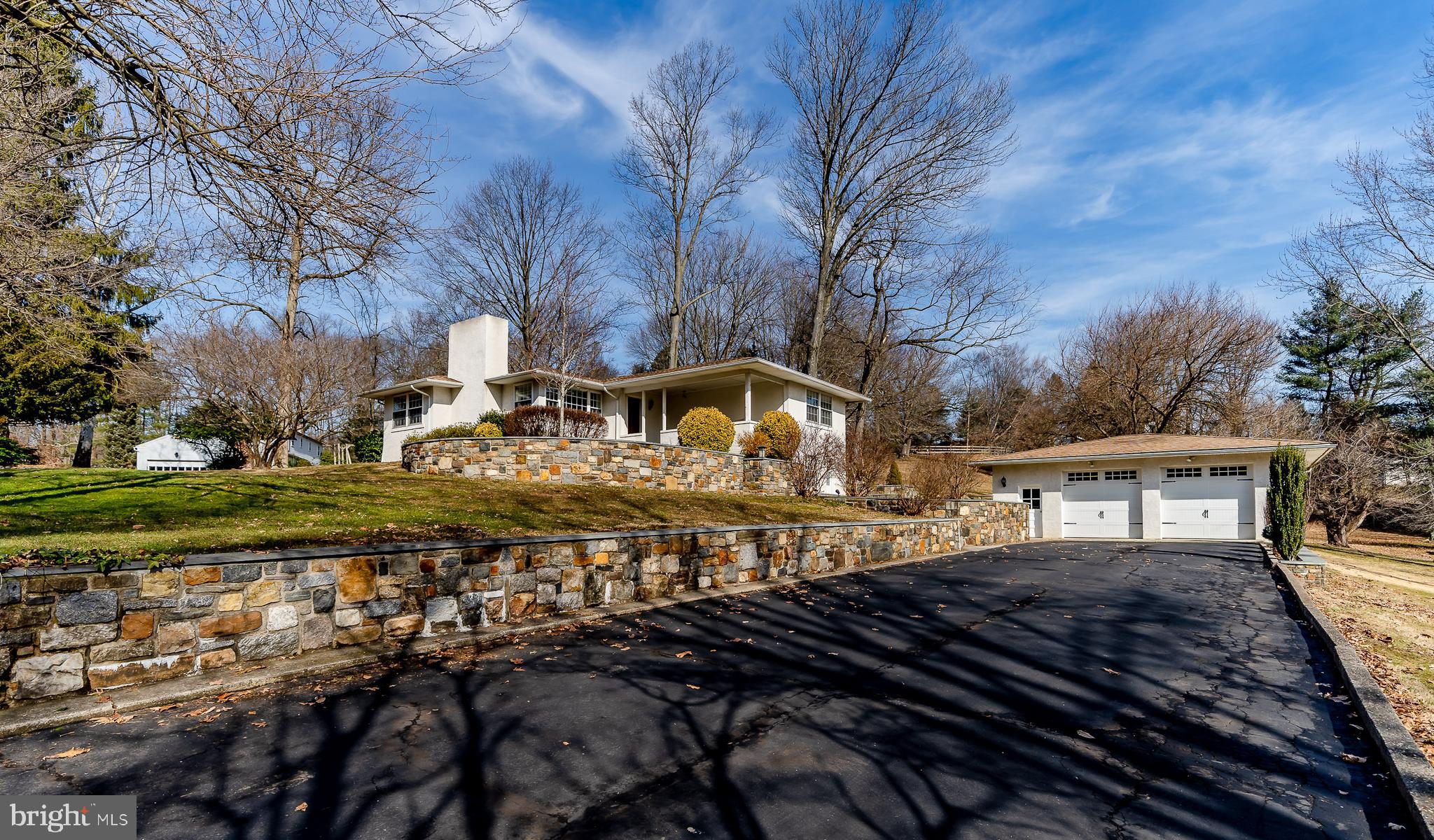 411 Linville Road Media, PA 19063 - Photo 2 of 33 Front picture showing the double wide driveway