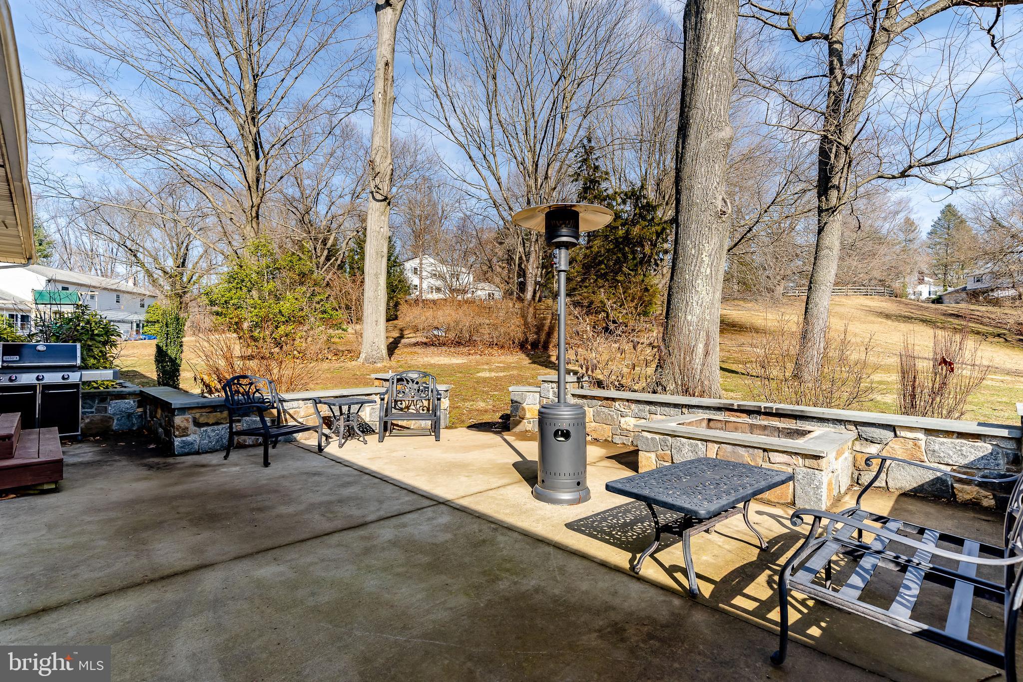 411 Linville Road Media, PA 19063 - Photo 30 of 33 New stone back patio with firepit