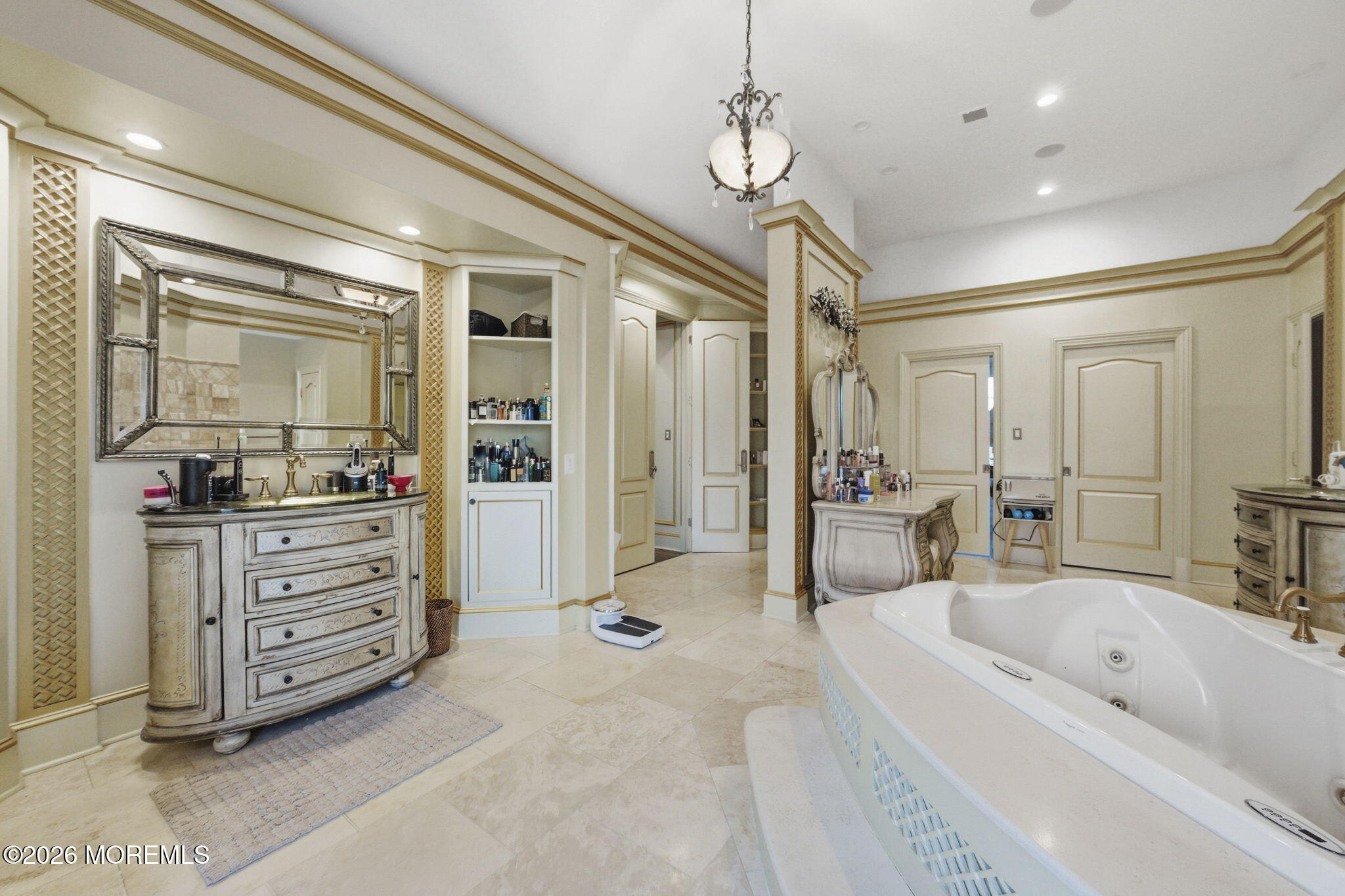 4 Squan Song Lane Colts Neck, NJ 07722 - Photo 31 of 45 a spacious bathroom with a double vanity sink shower and a bathtub