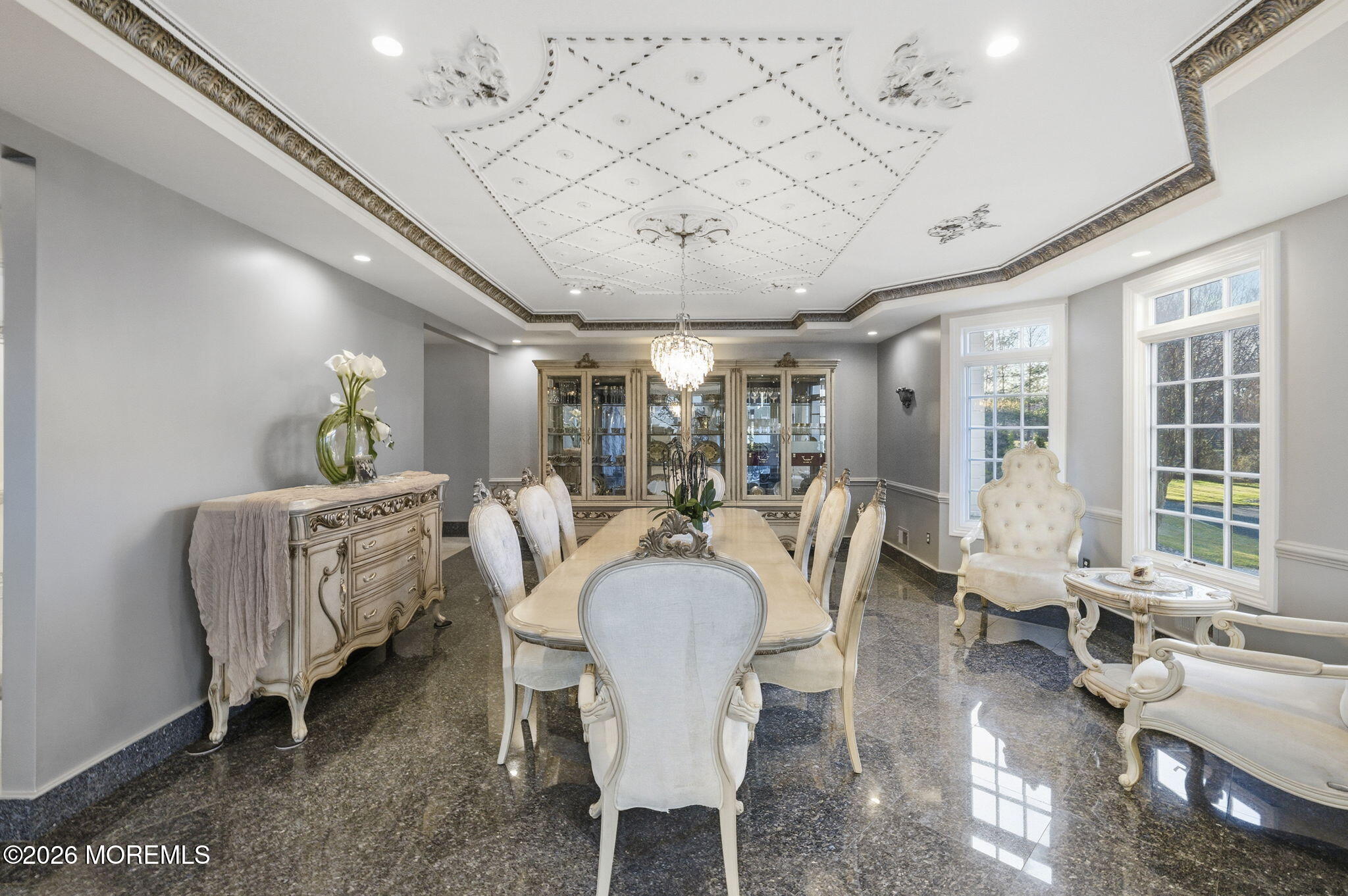 4 Squan Song Lane Colts Neck, NJ 07722 - Photo 10 of 45 a dining room with furniture a chandelier and window