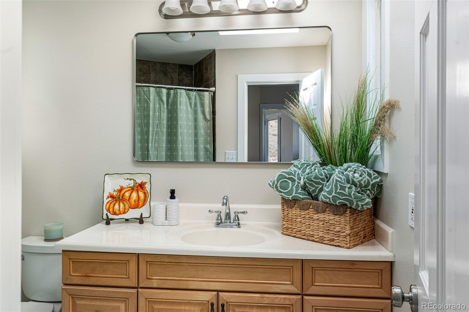 319 Camino Bosque Boulder, CO 80302 - Photo 24 of 44 a bathroom with a sink and a mirror