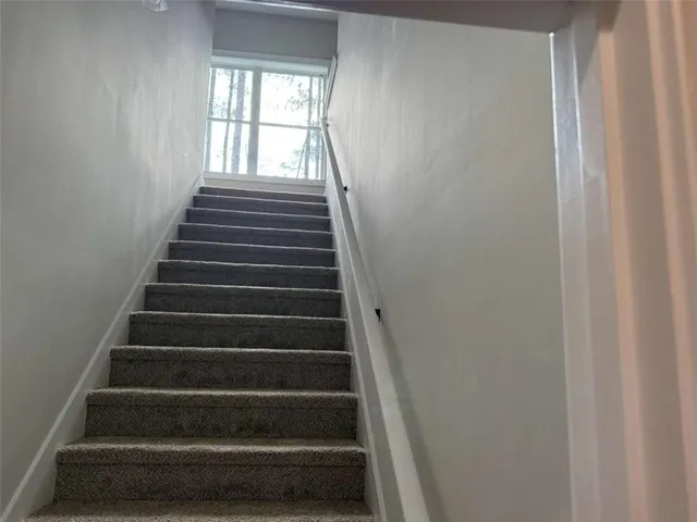 an empty room with closet