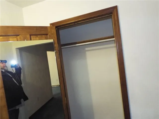 a close view of closet