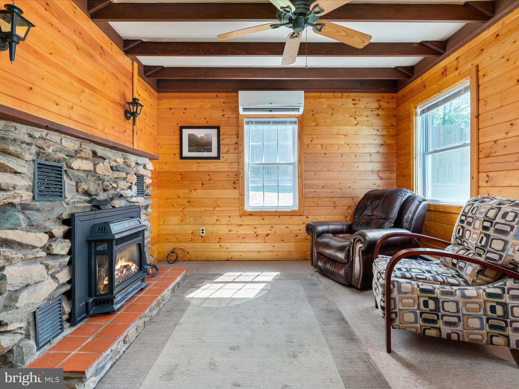 155 Forest Road Front Royal, VA 22630 - Photo 3 of 46 Pine Lined Walls & Stone Fireplace