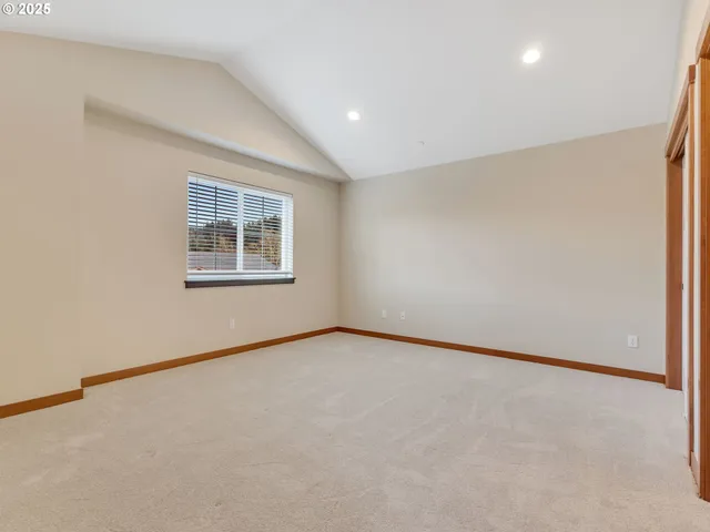 an empty room with a workbench