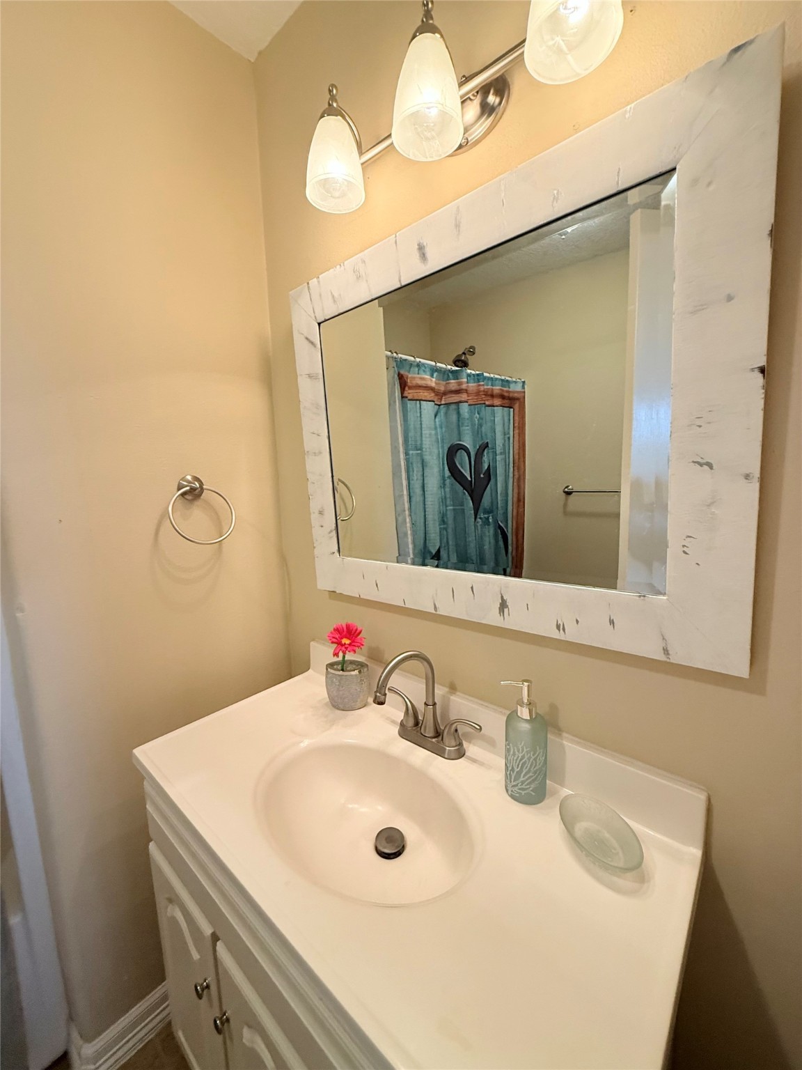 163 County Road 299 Sargent, TX 77414 - Photo 34 of 38 a bathroom with a sink and a mirror
