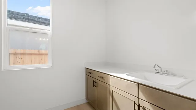 an empty room with a window