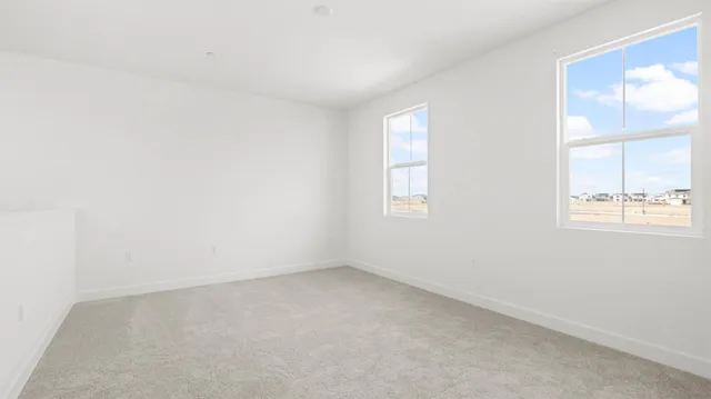 an empty room with a window