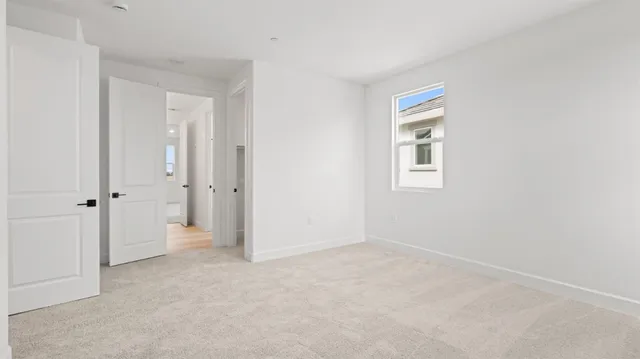 an empty room with a window