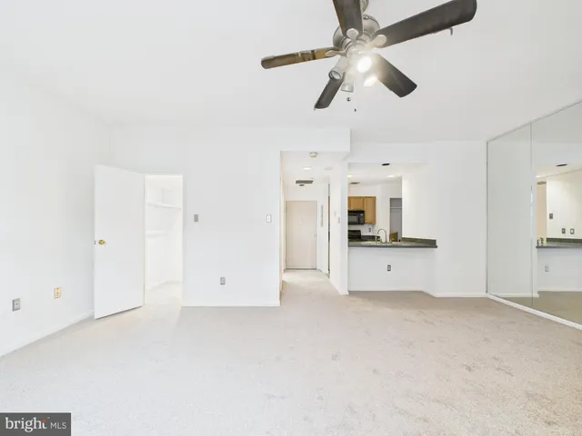 a view of a livingroom with a flat screen tv