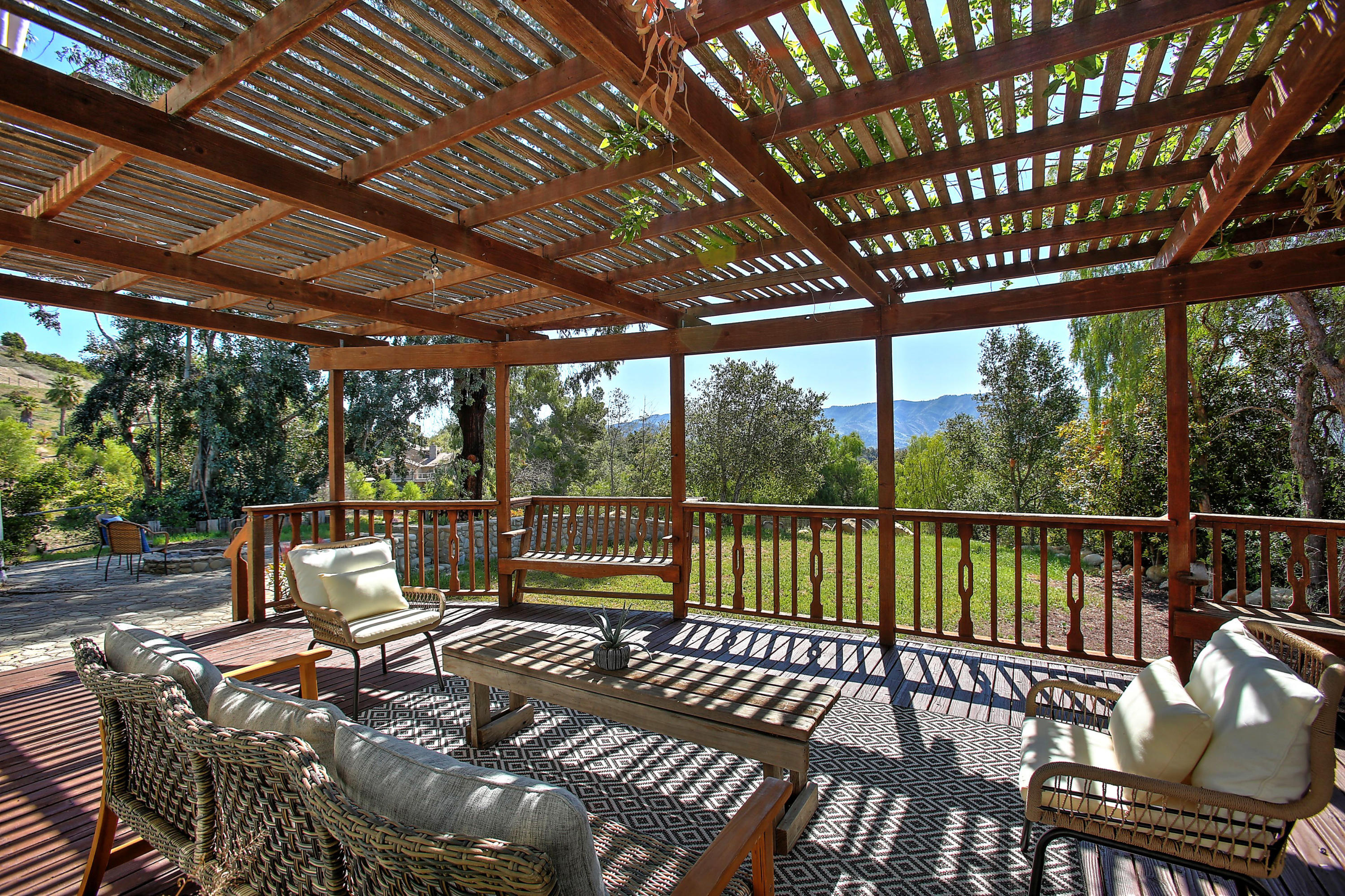 2080 Maricopa Highway Ojai, CA 93023 - Photo 3 of 47 a view of balcony with couch and wooden floor