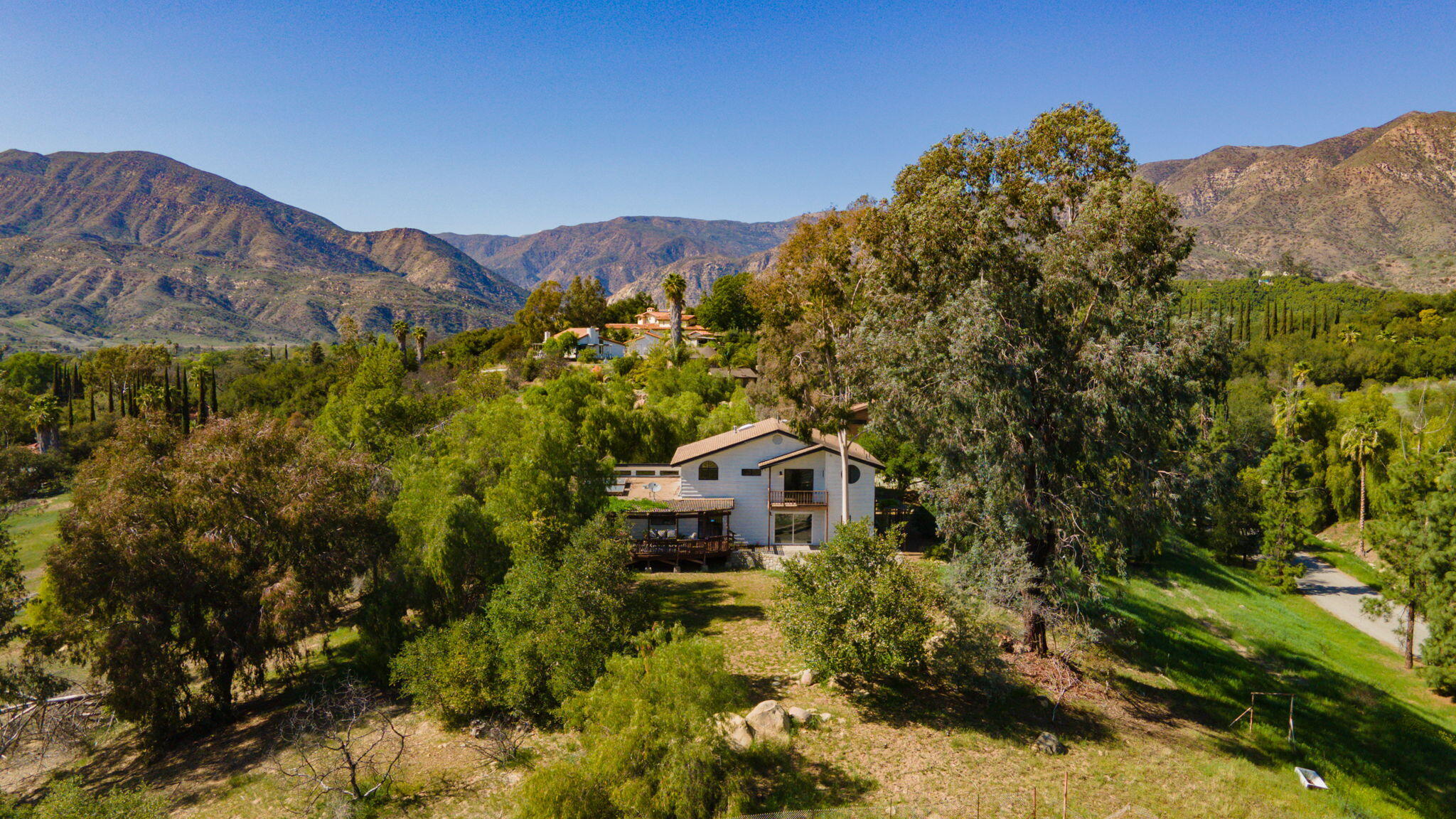 2080 Maricopa Highway Ojai, CA 93023 - Photo 40 of 47 a aerial view of a house with a yard