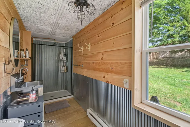 a view of a balcony door