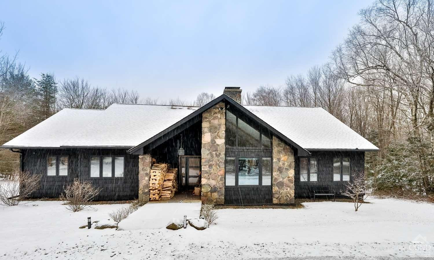 a front view of a house