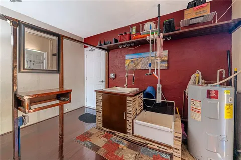 a room with furniture and a window