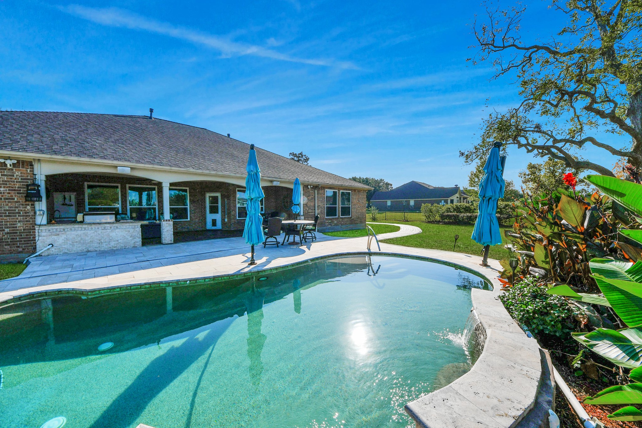 3511 River Bend Drive Rosenberg, TX 77471 - Photo 37 of 50 a view of a house with a swimming pool