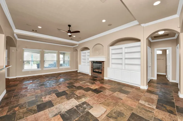 a view of an empty room and window