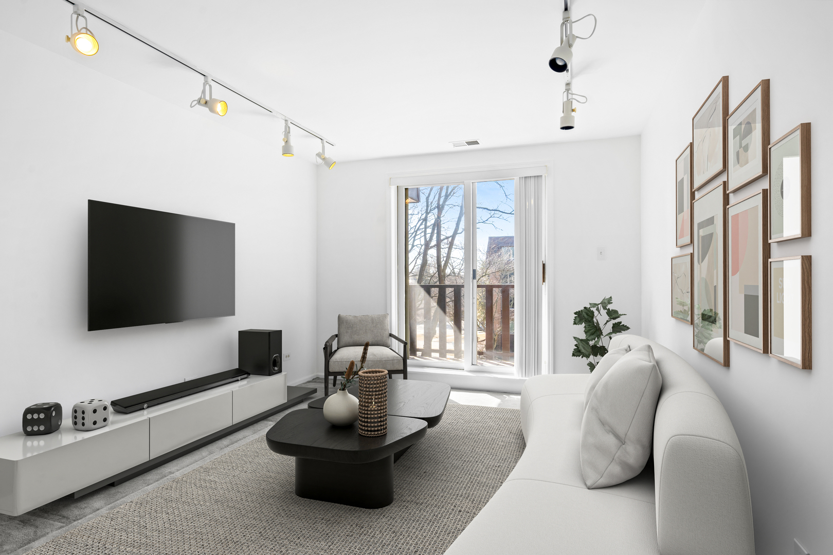 1125 Lake Cook Road, Unit 405 Northbrook, IL 60062 - Photo 14 of 18 a living room with furniture and a flat screen tv