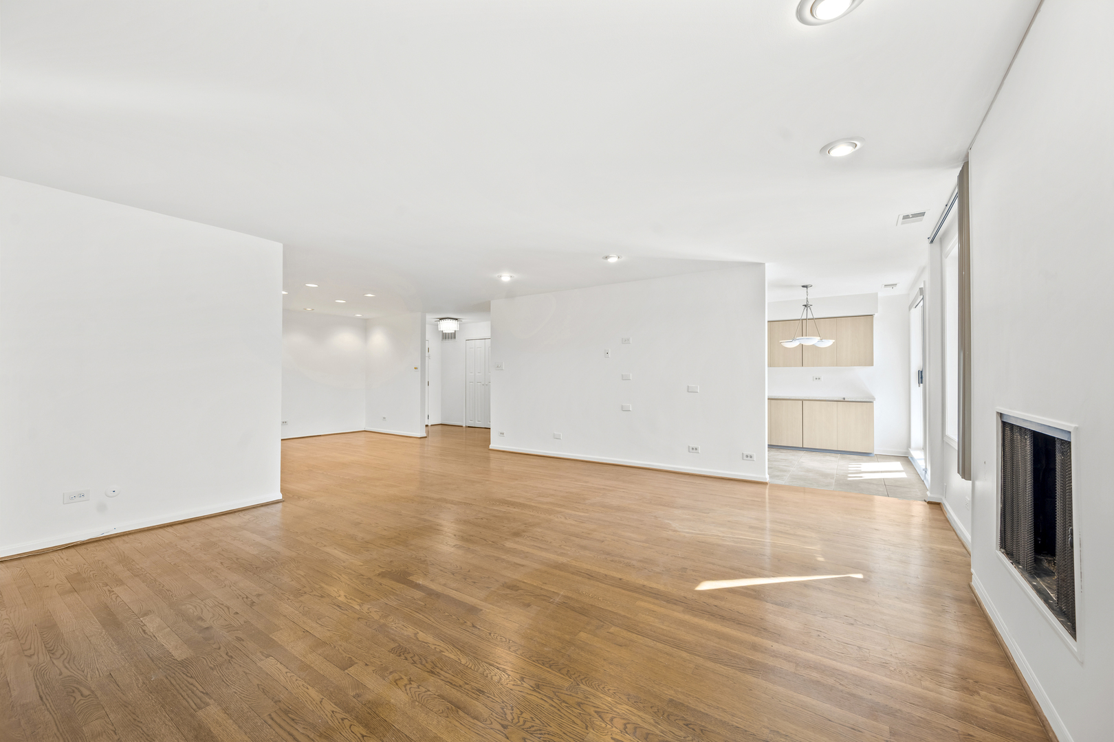 1125 Lake Cook Road, Unit 405 Northbrook, IL 60062 - Photo 7 of 18 a view of an empty room with a fireplace and a window