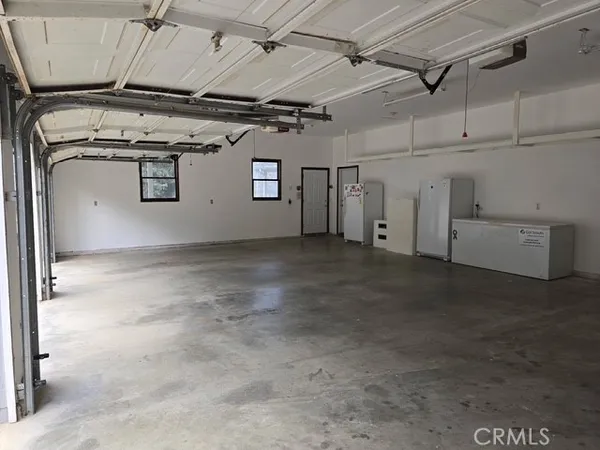 a outdoor space with lots of trees