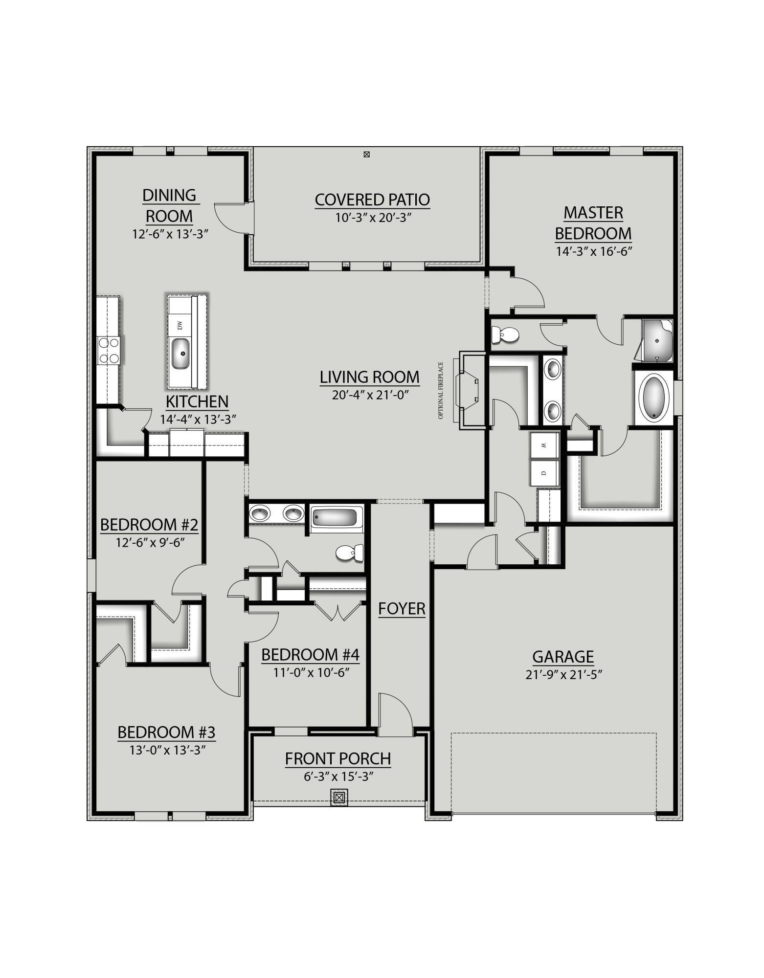 88 Perch Place Freeport, FL 32439 - Photo 2 of 2 Comstock A-G III Floor Plan