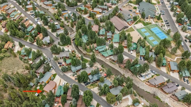 an aerial view of a city